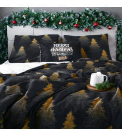 Постельное бельё "Этель" 2 сп Golden Christmas 175х215 см, 200х220 см, 70х70 см - 2 шт, бязь