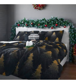 Постельное бельё "Этель" 2 сп Golden Christmas 175х215 см, 200х220 см, 70х70 см - 2 шт, бязь