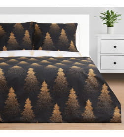 Постельное бельё "Этель" 2 сп Golden Christmas 175х215 см, 200х220 см, 70х70 см - 2 шт, бязь