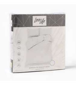 Постельное бельё LoveLife евро Summer rain 200х217см, 225х240см, 50х70см-2шт, 100%хлопок, сатин, 125г/м²