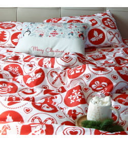 Постельное белье новогоднее LoveLife 2сп "New Year's gifts" 175*215см,200*225см,50*70см-2штуки