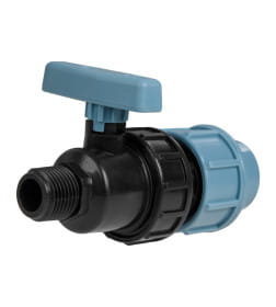 Кран шаровый ПЭ 25 х 3/4" нар. AV Engineering AVE1332534M