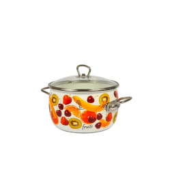 Кастрюля 3,0 л "Fruits" белоснежный (форма сфера) Vitross 1SC185S
