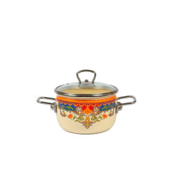 Кастрюля "Ornamento" слоновая кость 2,0 л (форма сфера) Vitross 1SC165S