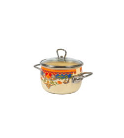 Кастрюля "Ornamento" слоновая кость 2,0 л (форма сфера) Vitross 1SC165S