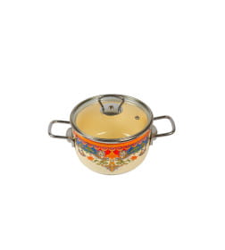 Кастрюля "Ornamento" слоновая кость 2,0 л (форма сфера) Vitross 1SC165S