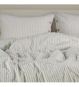 Постельное бельё Этель 2 сп White stripes 180х210 см,220х240 см,50х70-2шт, 100% жатый хлопок, 140 гр/м2