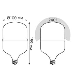 Лампа светодиод. Elementary E27 32W 220в. 6500K T100 Gauss