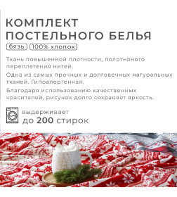 Постельное бельё "Этель" 2 сп Snow time 175х215см,200х220см,50х70см-2 штуки