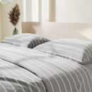 Постельное бельё Этель Дуэт Gray stripes 143х215см-2шт,220х240см,70х70см-2шт, 100% хлопок, поплин (6632214) 