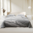 Постельное бельё Этель Дуэт Gray stripes 143х215см-2шт,220х240см,70х70см-2шт, 100% хлопок, поплин (6632214) 