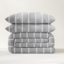 Постельное бельё Этель Дуэт Gray stripes 143х215см-2шт,220х240см,70х70см-2шт, 100% хлопок, поплин (6632214) 