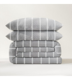 Постельное бельё Этель Дуэт Gray stripes 143х215см-2шт,220х240см,70х70см-2шт, 100% хлопок, поплин