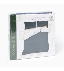 Постельное бельё Этель 1.5сп Stripes: blue, 143х215см, 150х214см, 50х70см-2 шт, перкаль,114 г/м2