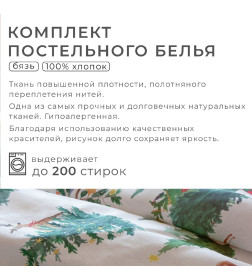 Постельное бельё "Этель" евро "Домик в лесу" 200х217 см,220х240 см,70х70 см -2 шт,бязь 125 г/м2