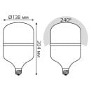 Лампа светодиод. Elementary E27 50W 220в. 6500K T140 Gauss (63235) 