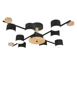 Светильник светодиодный XL-60162/8 BK+WOOD