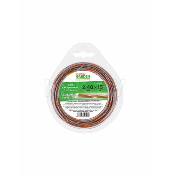 Леска 2.4 мм х 15 м сечение витой квадрат ALULON TWIST STARTUL GARDEN ST6069-24 (ST6069-24) 