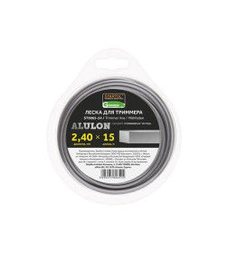 Леска 2.4 мм х 15 м сечение квадрат ALULON STARTUL GARDEN ST6065-24