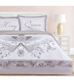 Постельное бельё «Этель» 2 сп King&Queen 175*215 см,200*215 см,50*70+4 см - 2 шт