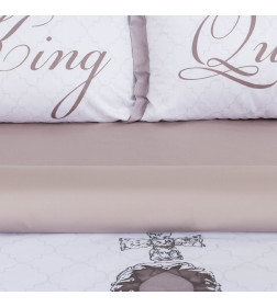 Постельное бельё «Этель» 2 сп King&Queen 175*215 см,200*215 см,50*70+4 см - 2 шт