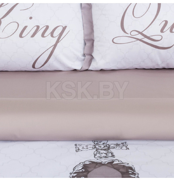 Постельное бельё «Этель» 2 сп King&Queen 175*215 см,200*215 см,50*70+4 см - 2 шт (4695909) 