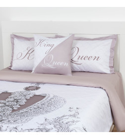 Постельное бельё «Этель» 2 сп King&Queen 175*215 см,200*215 см,50*70+4 см - 2 шт