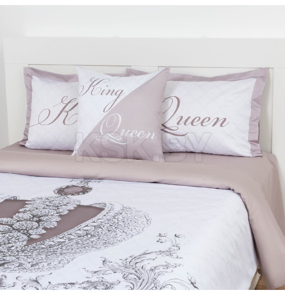 Постельное бельё «Этель» 2 сп King&Queen 175*215 см,200*215 см,50*70+4 см - 2 шт (4695909) 