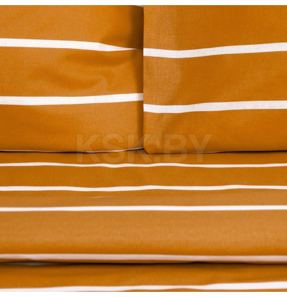 Постельное бельё Этель Евро Mustard stripes 200х217см, 220х240см, 70х70см-2 шт, 100% хлопок,поплин (6632201) 