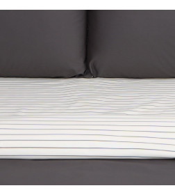 Постельное бельё Этель 1.5сп Stripes: grey, 143х215см, 150х214см, 50х70см-2 шт, перкаль,114 г/м2