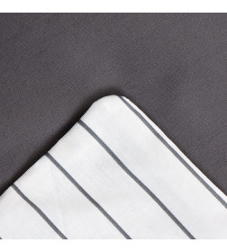 Постельное бельё Этель 1.5сп Stripes: grey, 143х215см, 150х214см, 50х70см-2 шт, перкаль,114 г/м2