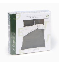 Постельное бельё Этель 1.5сп Stripes: grey, 143х215см, 150х214см, 50х70см-2 шт, перкаль,114 г/м2