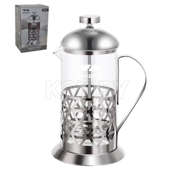 Френч-пресс 600 мл (стекло, нержавеющая сталь) Lavenir 1507-600 (00102247) 