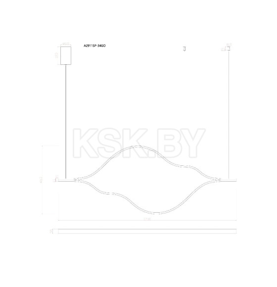 Люстра подвесная Arte Lamp ODYSSEY A2911SP-34GO (A2911SP-34GO) 