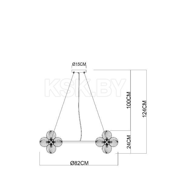 Люстра подвесная Arte Lamp ETEREO A5261LM-25GO (A5261LM-25GO) 