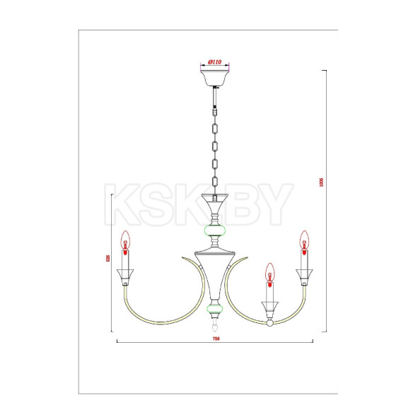 Люстра подвесная Arte Lamp COLLINETTA A4094LM-12PB (A4094LM-12PB) 