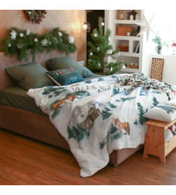 Постельное бельё "Этель" Евро Winter village 200*217 см, 220*240 см, 70*70 см - 2 шт, бязь 125гр/м2