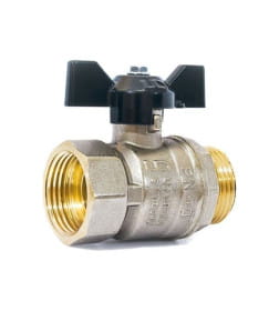 Кран шаровый 1" нар.-вн. бабочка PN40 LD LD.47.302.25
