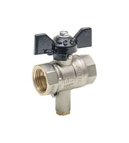 Кран шаровый 1/2" вн.-вн. для термодатчика бабочка PN40 LD LD.45.340.15