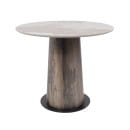 Стол AV 2317, МДФ+керамика, нераздвижной 900 белый, глянцевый PANDORA/черный+HPL Ипанема (119693) 