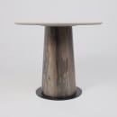 Стол AV 2317, МДФ+керамика, нераздвижной 900 белый, глянцевый PANDORA/черный+HPL Ипанема (119693) 