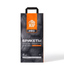 Брикеты древесно-угольные Подушечка 4 кг "ГлавЖар" НФ-00001409
