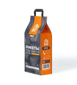 Брикеты древесно-угольные Подушечка 4 кг "ГлавЖар" НФ-00001409