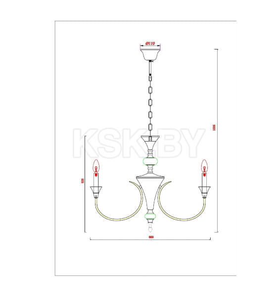 Подвесная люстра Arte Lamp COLLINETTA A4094LM-6PB (A4094LM-6PB) 