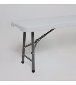 Скамья складная Bench AKS тип 2, белый (240х30х43)