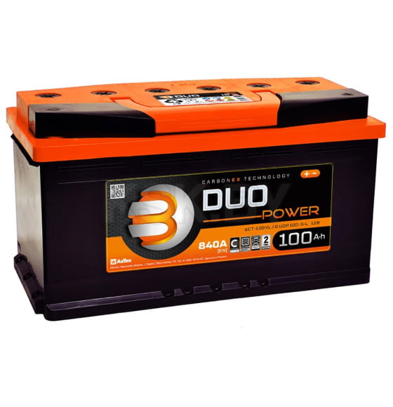 Аккумулятор DUO POWER 100 Ач о.п. R+