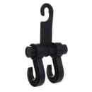 Вешалка-крючок на подголовник, два крючка, чёрный РОКОТ (732-194) 