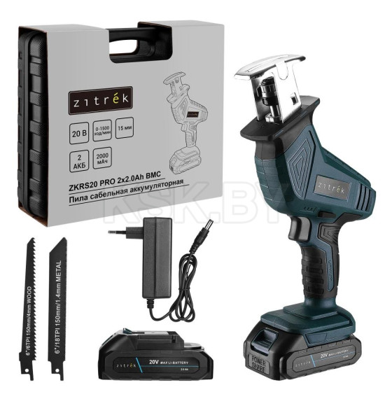 Пила сабельная аккумуляторная Zitrek ZKRS20 PRO 085-1316 (085-1316) 