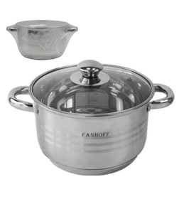 Кастрюля "Ester" 3,9 л 20х12,5 см нержавеющая сталь Fanhoff FH-254-20