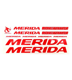Комплект наклеек MERIDA (красный/белый, 5 комплектов)